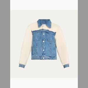 MOTHER NWT The Backbend Combo Denim Jacket (Orig. $550) w/tax (Size Large)